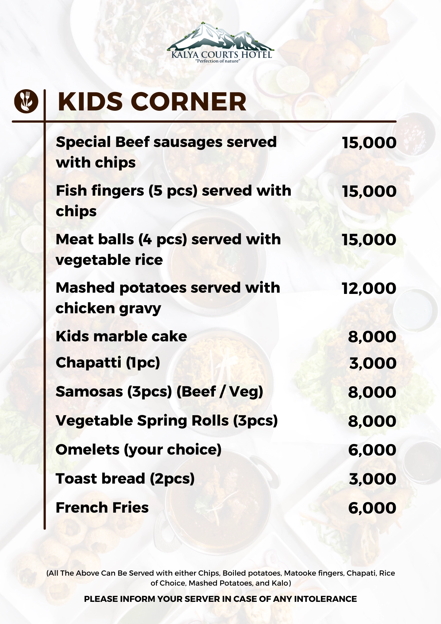 Kids Menu