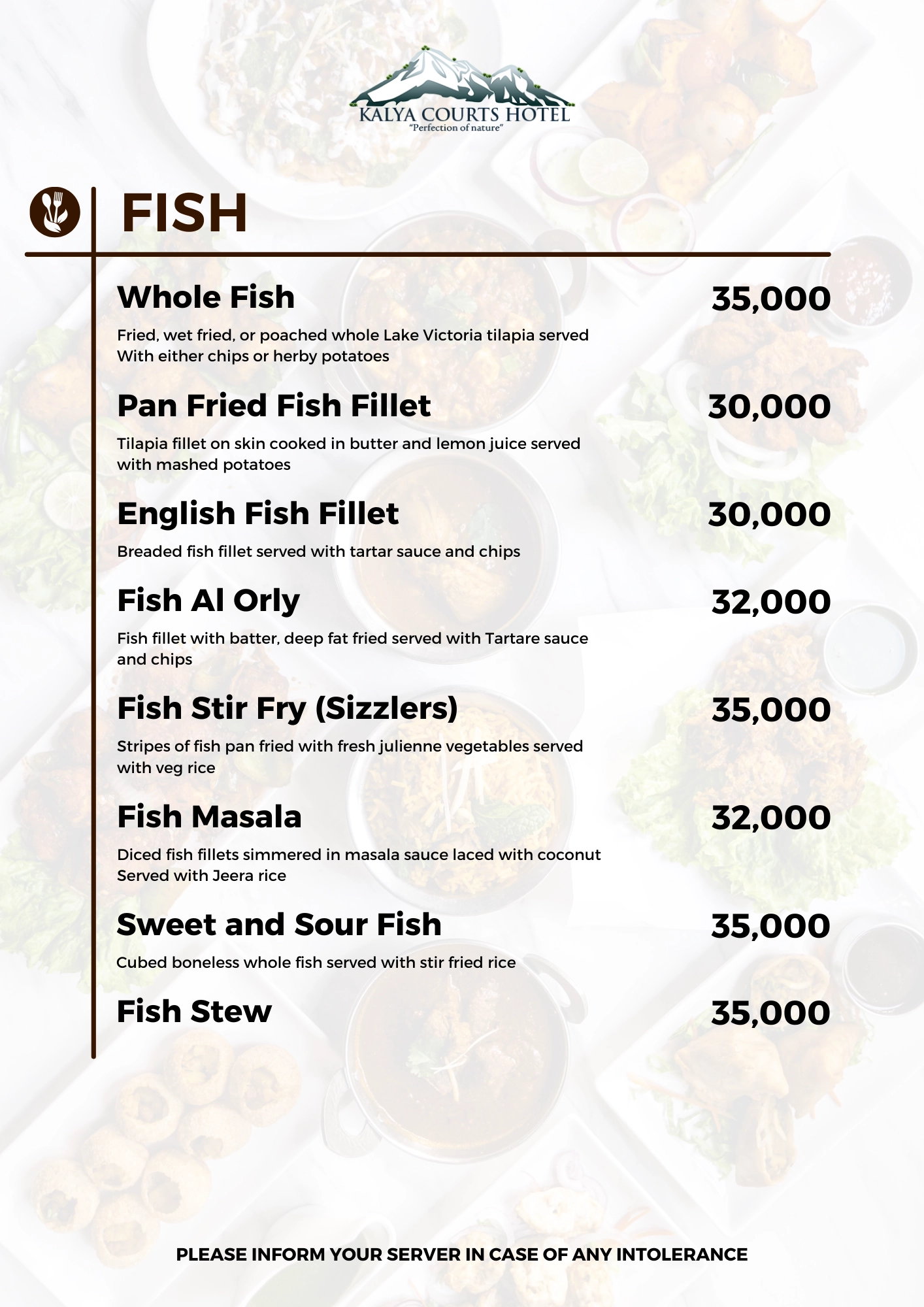 Fish Menu